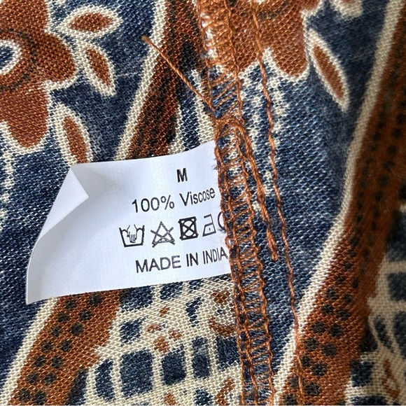 NWT Panache Brown Floral Kimono Long Wrap Dress Size M - Picture 14 of 16